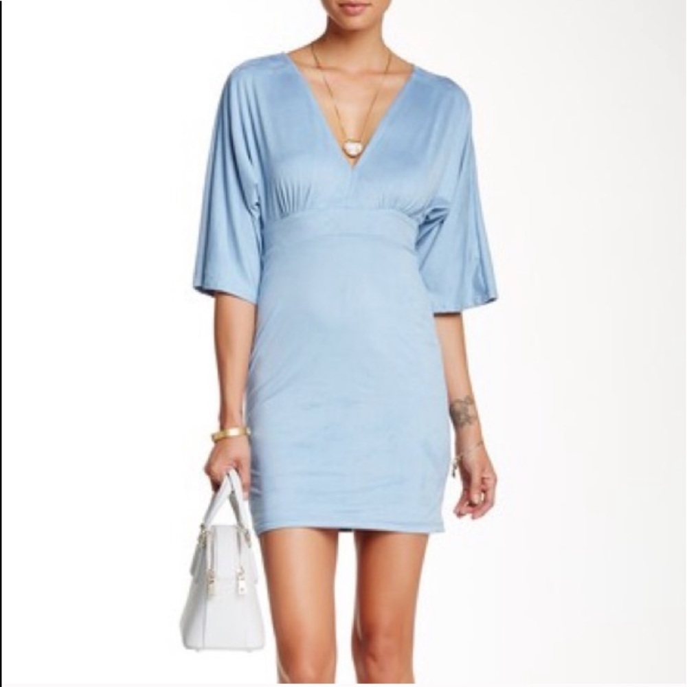 Free Press- Woman’s Faux Suede V-Neck Dress